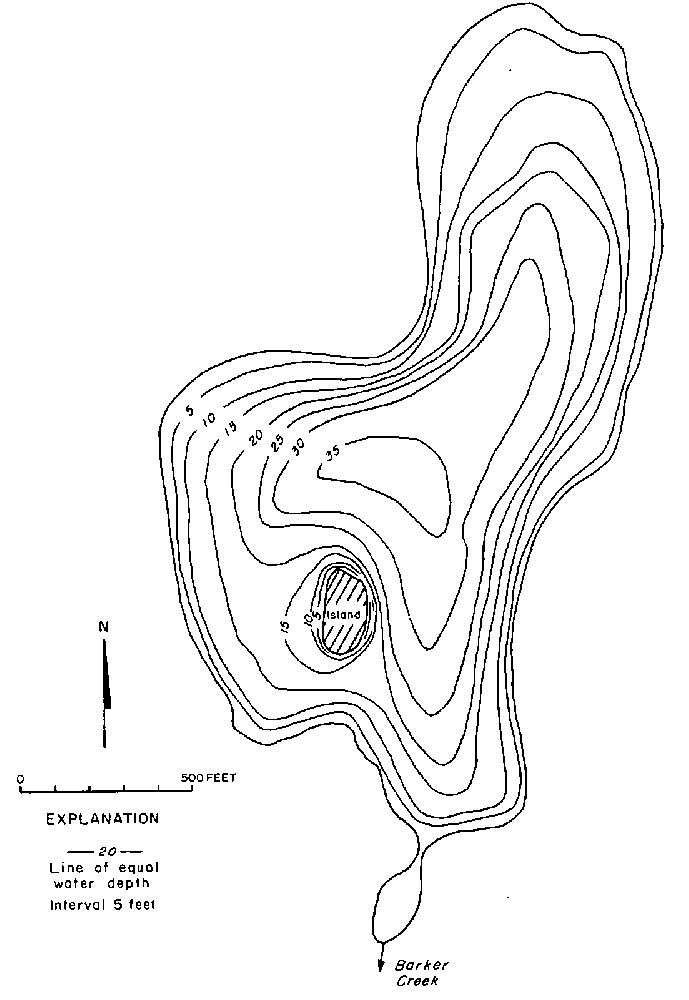 island lake bottom near Bothell